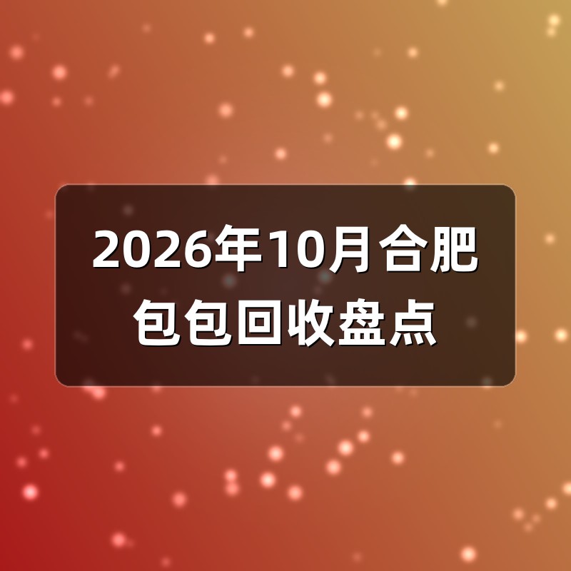 2026年10月合肥包包回收盘点